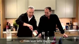 aerolatte  milk frother makes three layer caffè latte macchiato [upl. by Isabella]