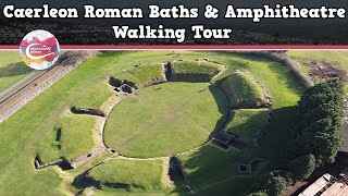 CAERLEON ROMAN BATHS amp AMPHITHEATRE WALES  Walking Tour  Pinned on Places [upl. by Kizzie252]