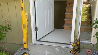 Jeld Wen Front Door Installation  Really crappy products and craftsmanship PART 1 [upl. by Aikel]