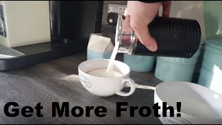 How to Get More Froth from Your Nespresso Coffee Aeroccino  Nespresso tips and help [upl. by Thurlow222]