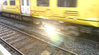 Merseyrail 507 009 making arcs at Birkdale station [upl. by Ydissac713]